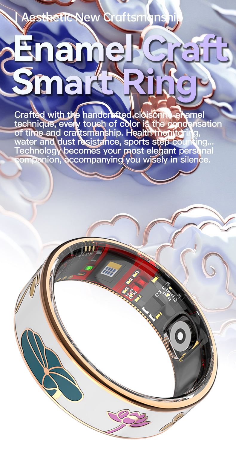 HP54 Smart Ring ,Exquisite stainless steel,Heart Rate Monitoring, Blood Oxygen Monitoring, Blood Pressure Monitoring, Step Counting, Exercise, Remote Care