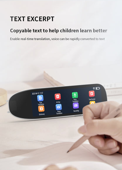 HP34 Smart products Watches, bracelets, rings, translation pens The multi-functional multi-language translation pen supports scanning voice to quickly and accurately recognize text, offline translation,