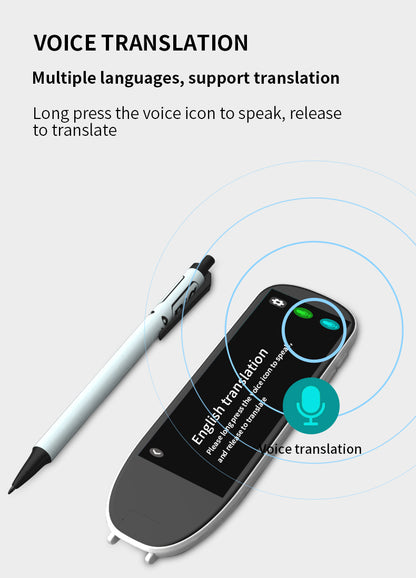 HP34 Smart products Watches, bracelets, rings, translation pens The multi-functional multi-language translation pen supports scanning voice to quickly and accurately recognize text, offline translation,
