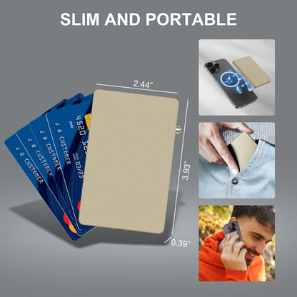 HP65 TOYFID All-Aluminum Pop Up Slide Rfid Slim Basic Card personalized wallet for men