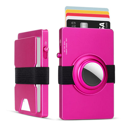 HP63 TOYFID All-Aluminum Pop Up Slide Rfid Slim Card Holder Wallet With Airtag Holder