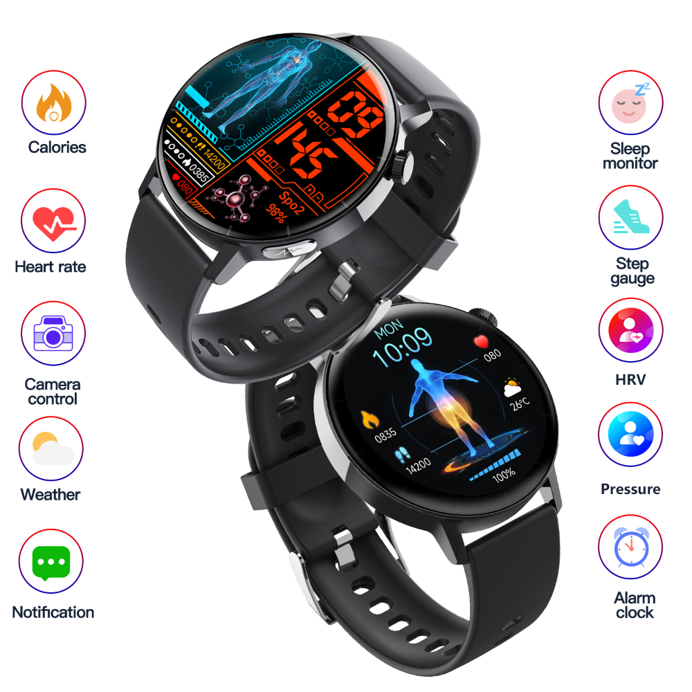 HP45 ECG monitor Smart Watch Non Invasive Blood Glucose Smart Watch with Blood Component Analysis