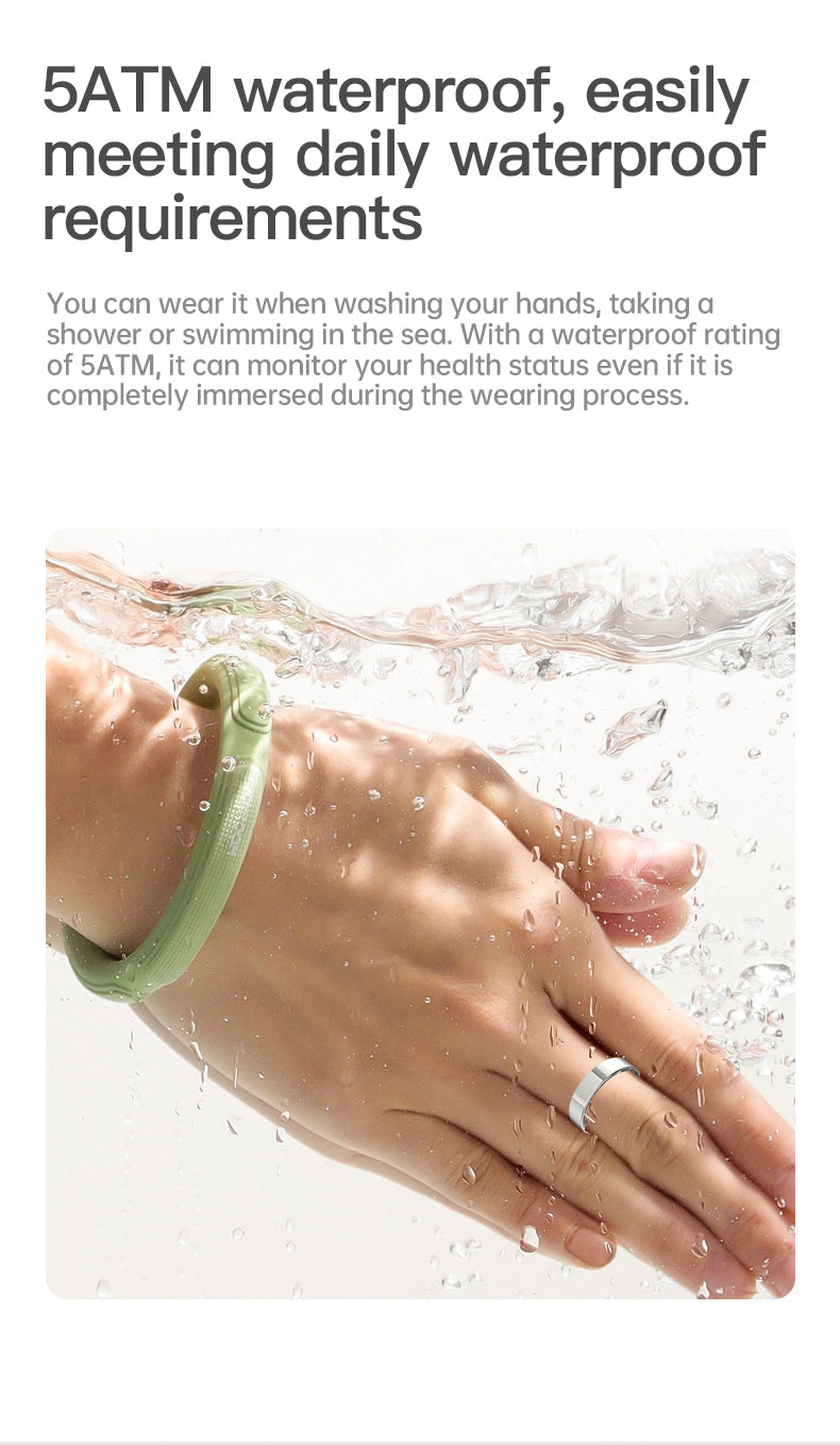 HP57 Smart Ring ,Exquisite stainless steel,Heart Rate Monitoring, Blood Oxygen Monitoring, Blood Pressure Monitoring, Step Counting, Exercise, Remote Care