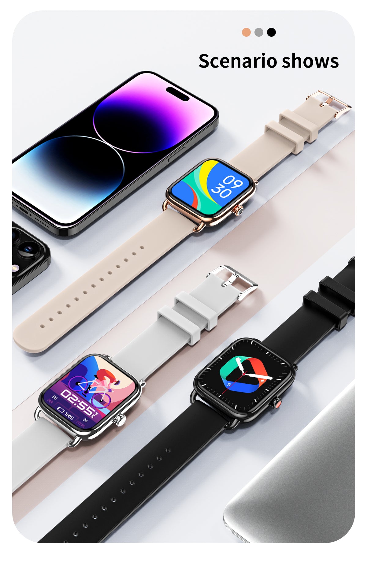 HP07  Smart products Watches, bracelets, rings, translation pens Bluetooth call Heart rate monitoring,step counting,music playback